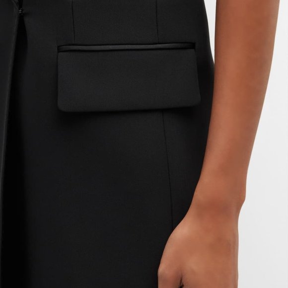 Lafayette 148 New York ! wool, Silk-Lapel Tuxedo Vest - Picture 14 of 15